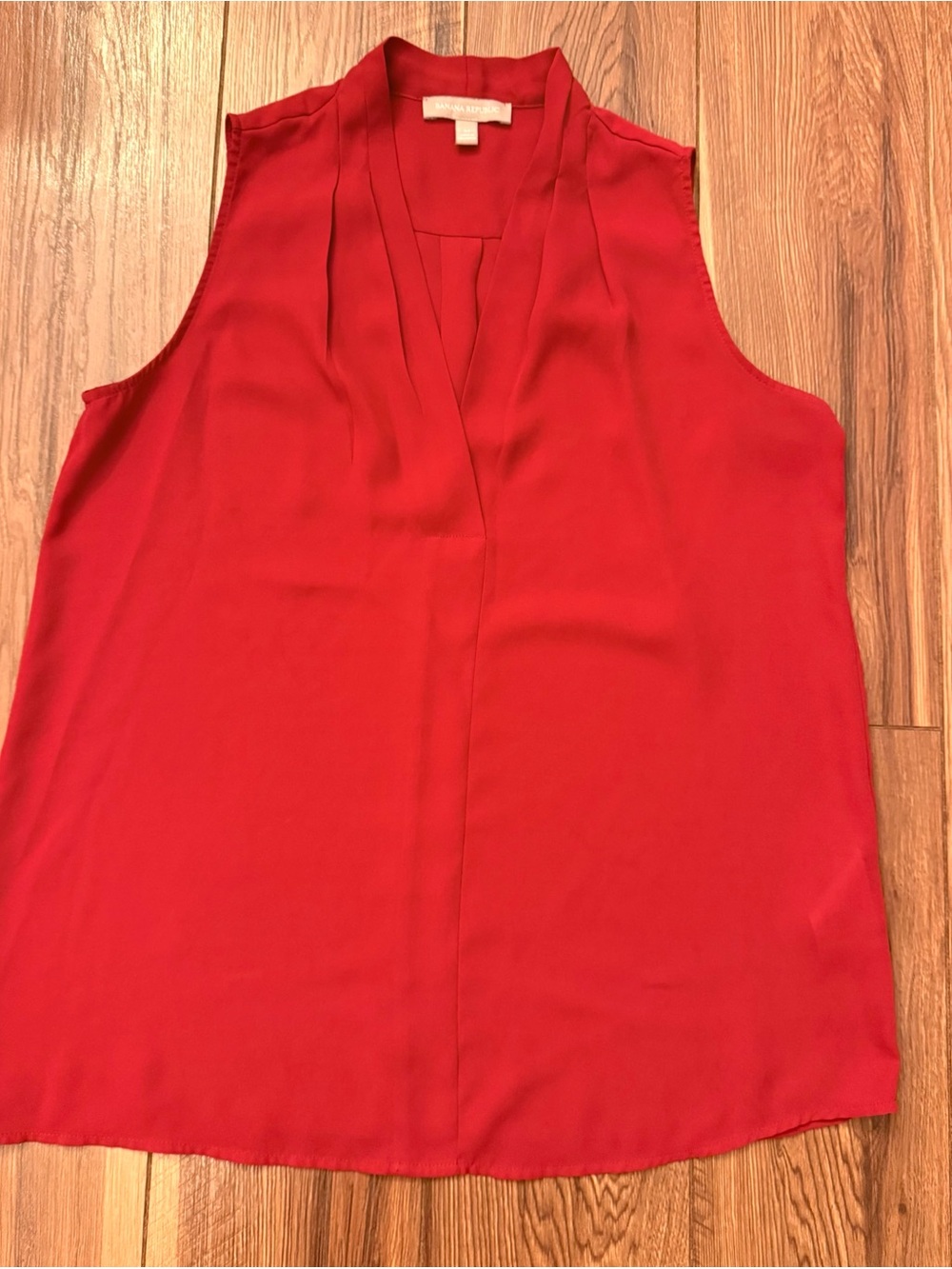 Banana Republic Red V-Neck Sleeveless Camisole